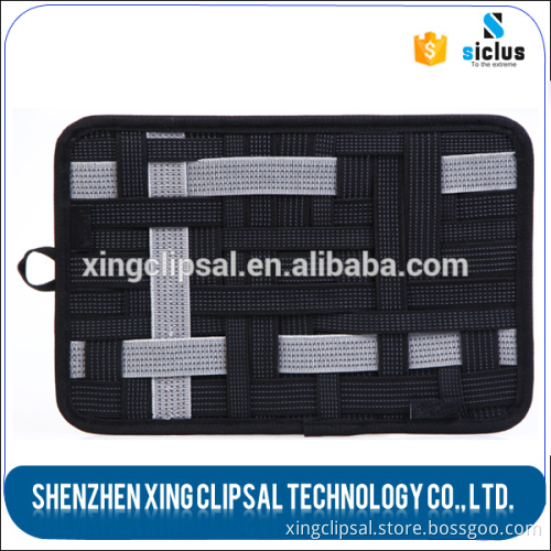 Custom travel gadget cable organizer for tablet pad cell phone